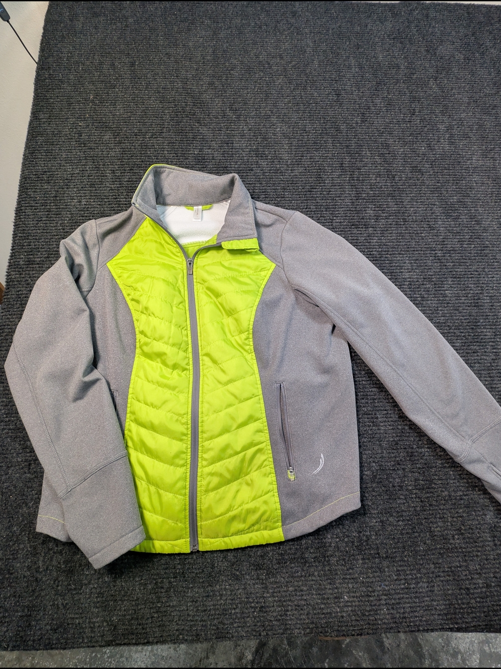 exertek Women's Gray & Lime Utility Jacket